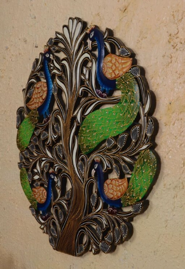 BK Exports Wooden  Hand Painted Wall Decor & Hanging For Home - Wooden, Pack of1